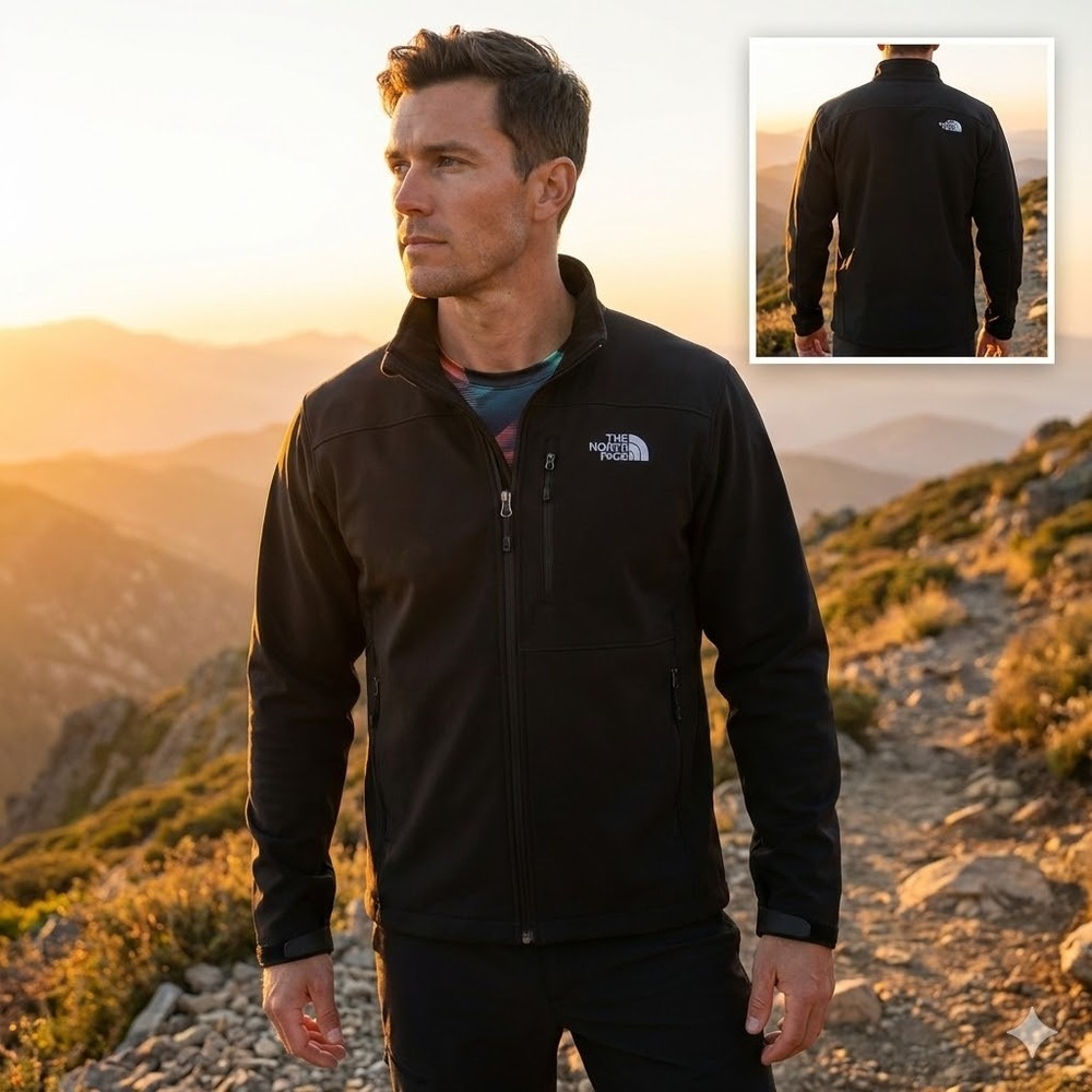 The North Face Mens Apex Bionic Softshell Jacket Black AMVY Size‎ M Medium